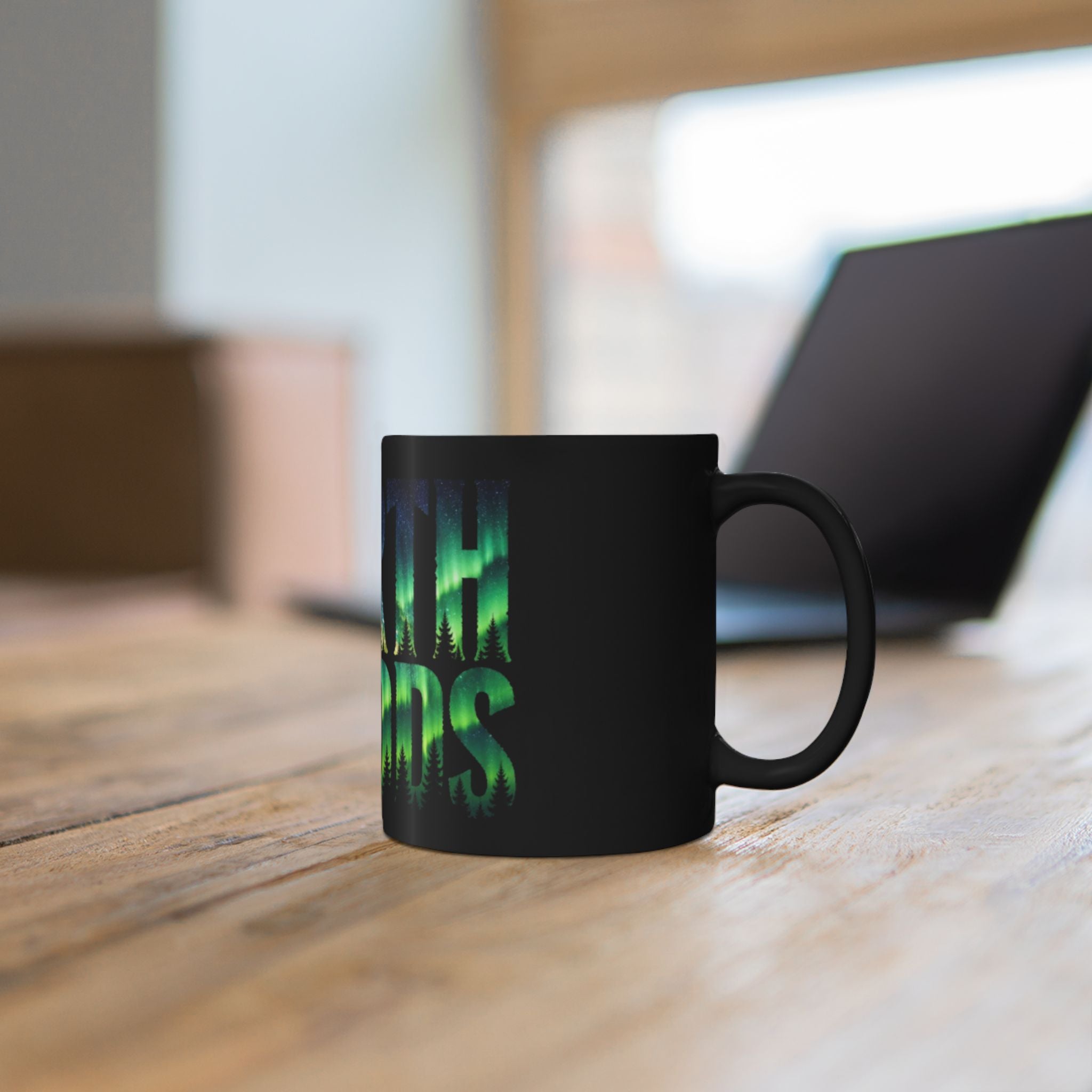 Northwoods Aurora | Black Mug (11oz & 15oz)