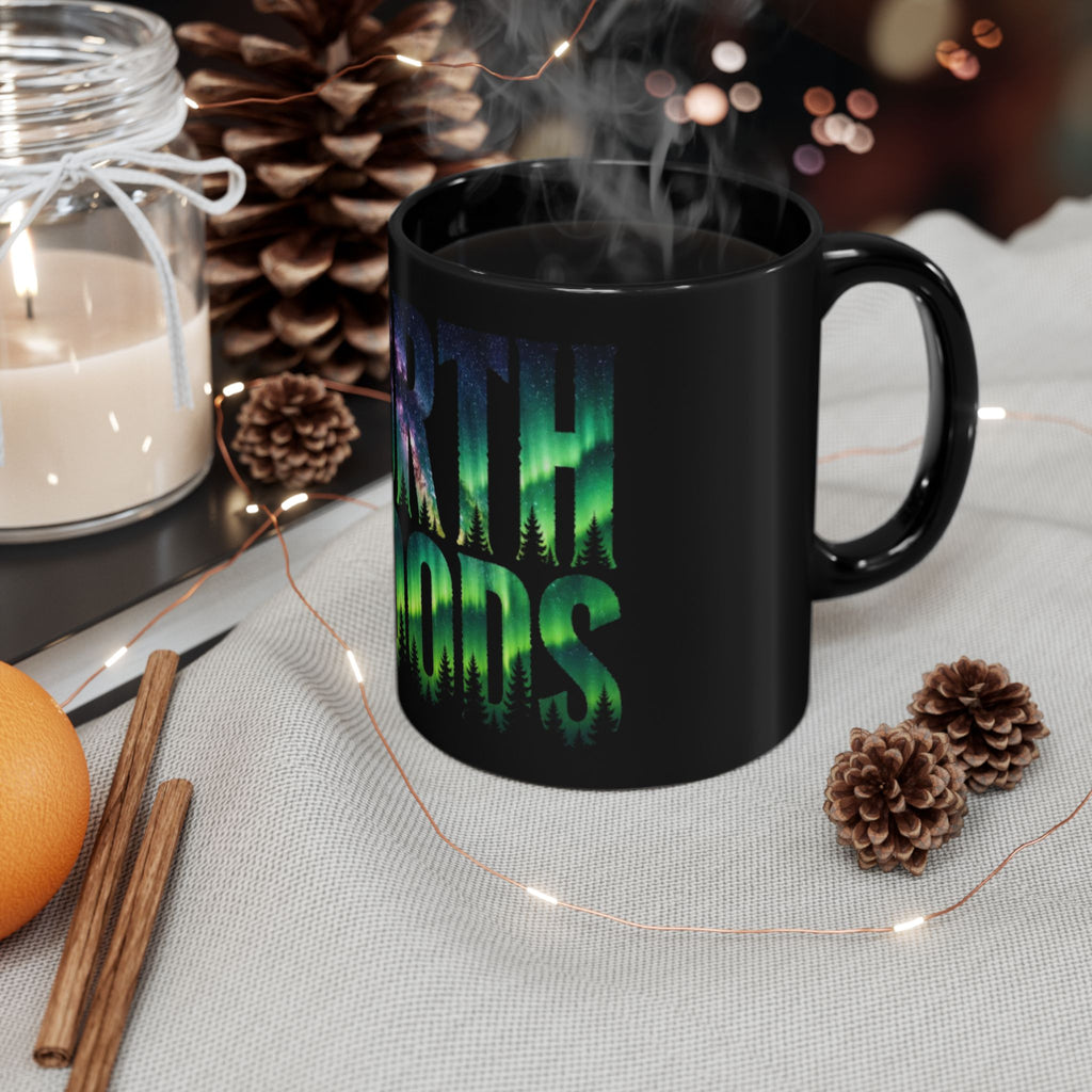Northwoods Aurora | Black Mug (11oz & 15oz)