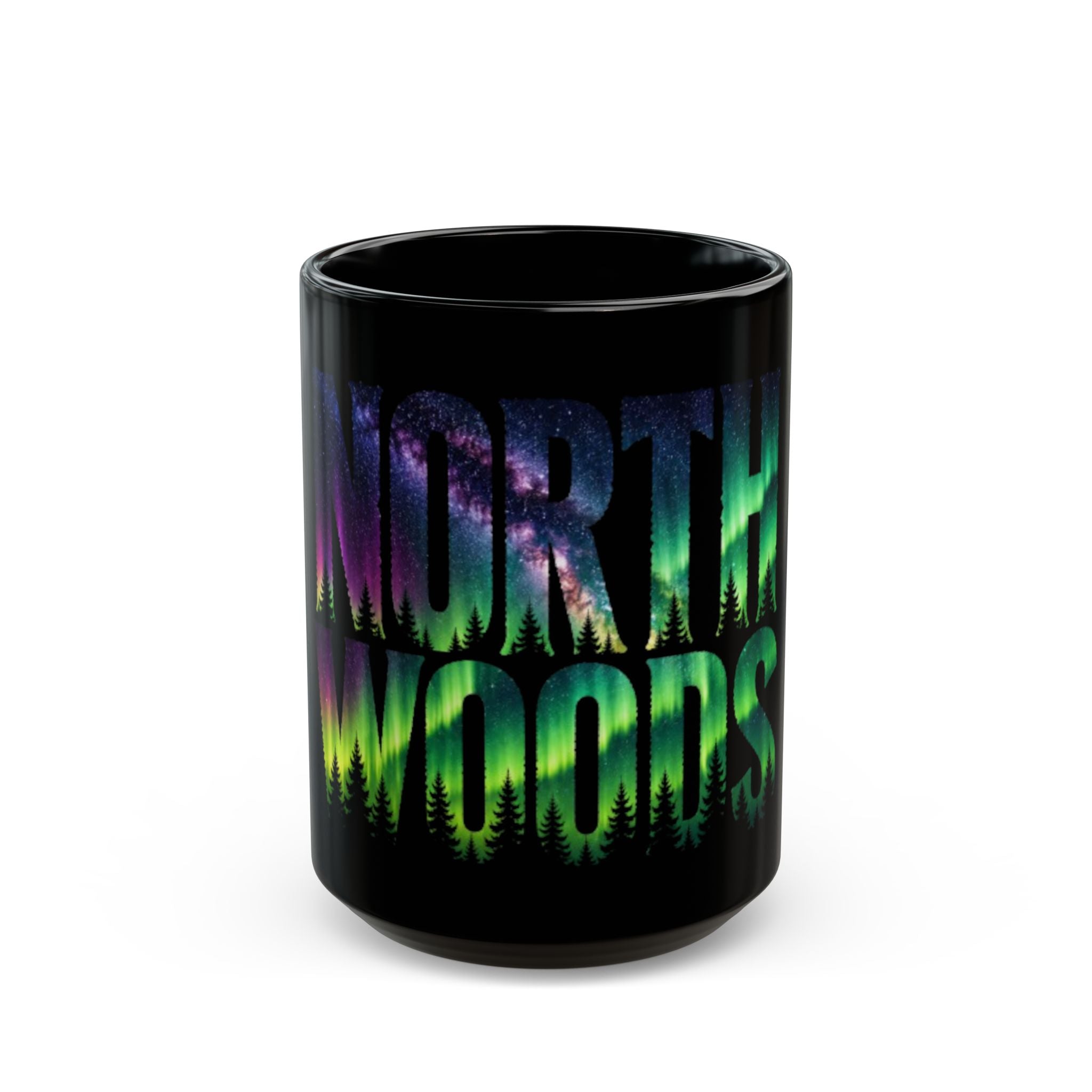 Northwoods Aurora | Black Mug (11oz & 15oz)