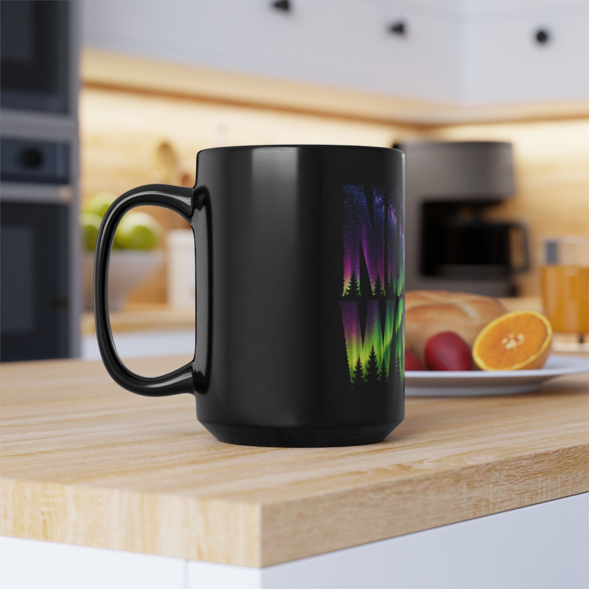 Northwoods Aurora | Black Mug (11oz & 15oz)