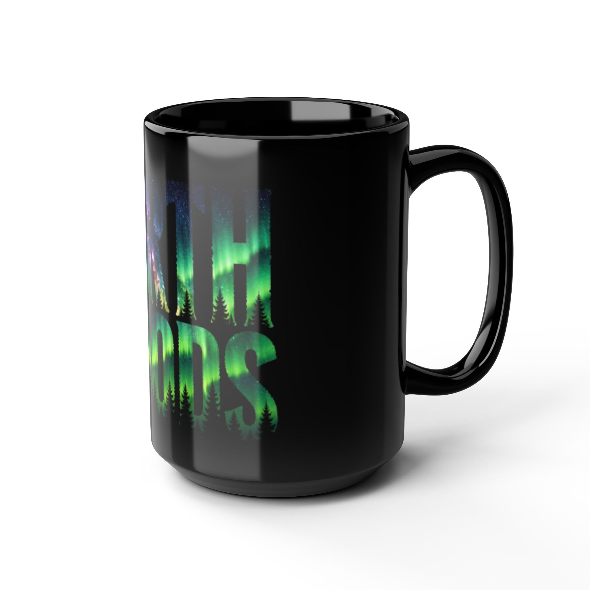 Northwoods Aurora | Black Mug (11oz & 15oz)