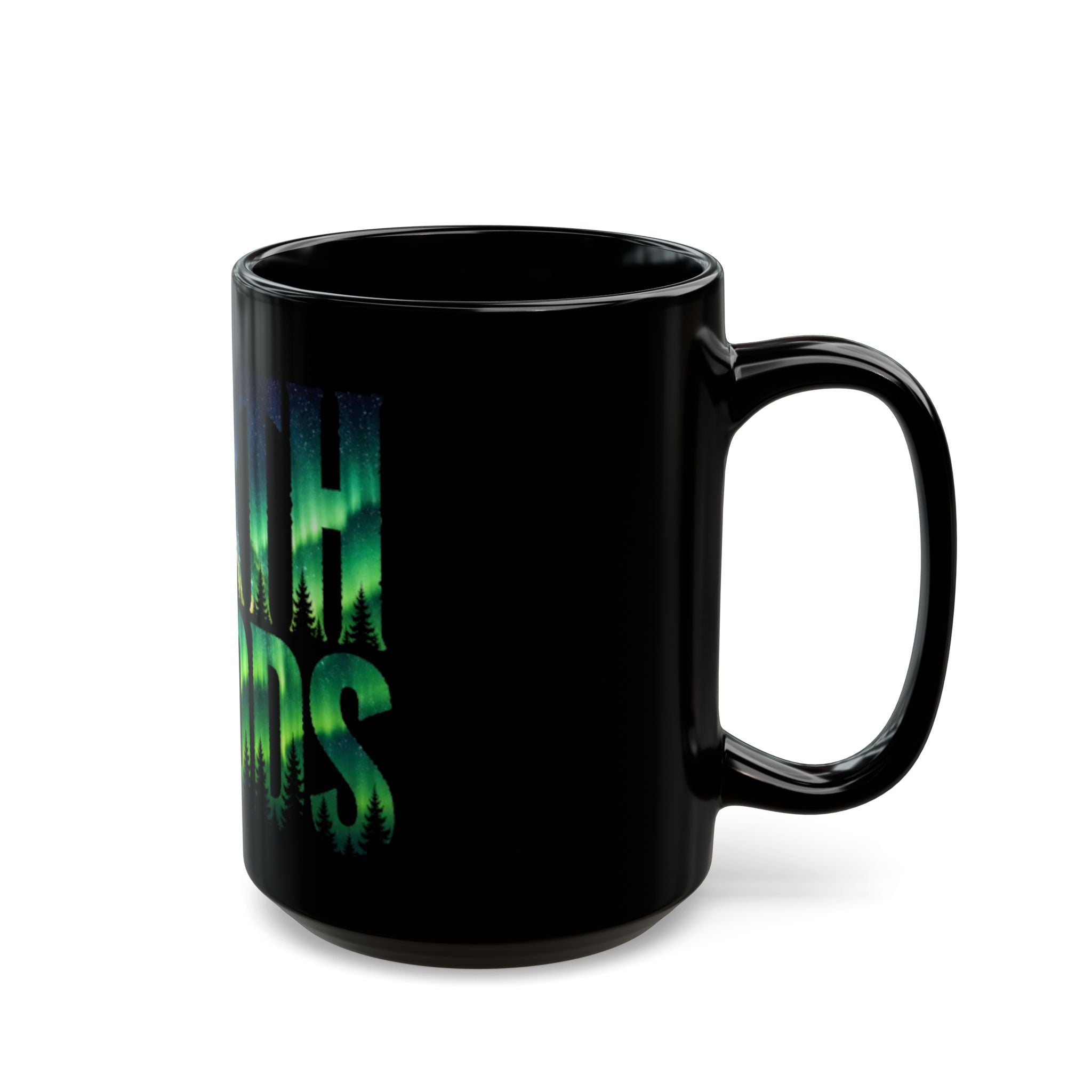 Northwoods Aurora | Black Mug (11oz & 15oz)