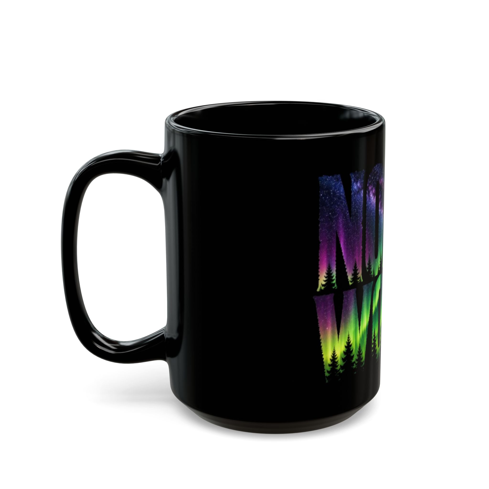 Northwoods Aurora | Black Mug (11oz & 15oz)