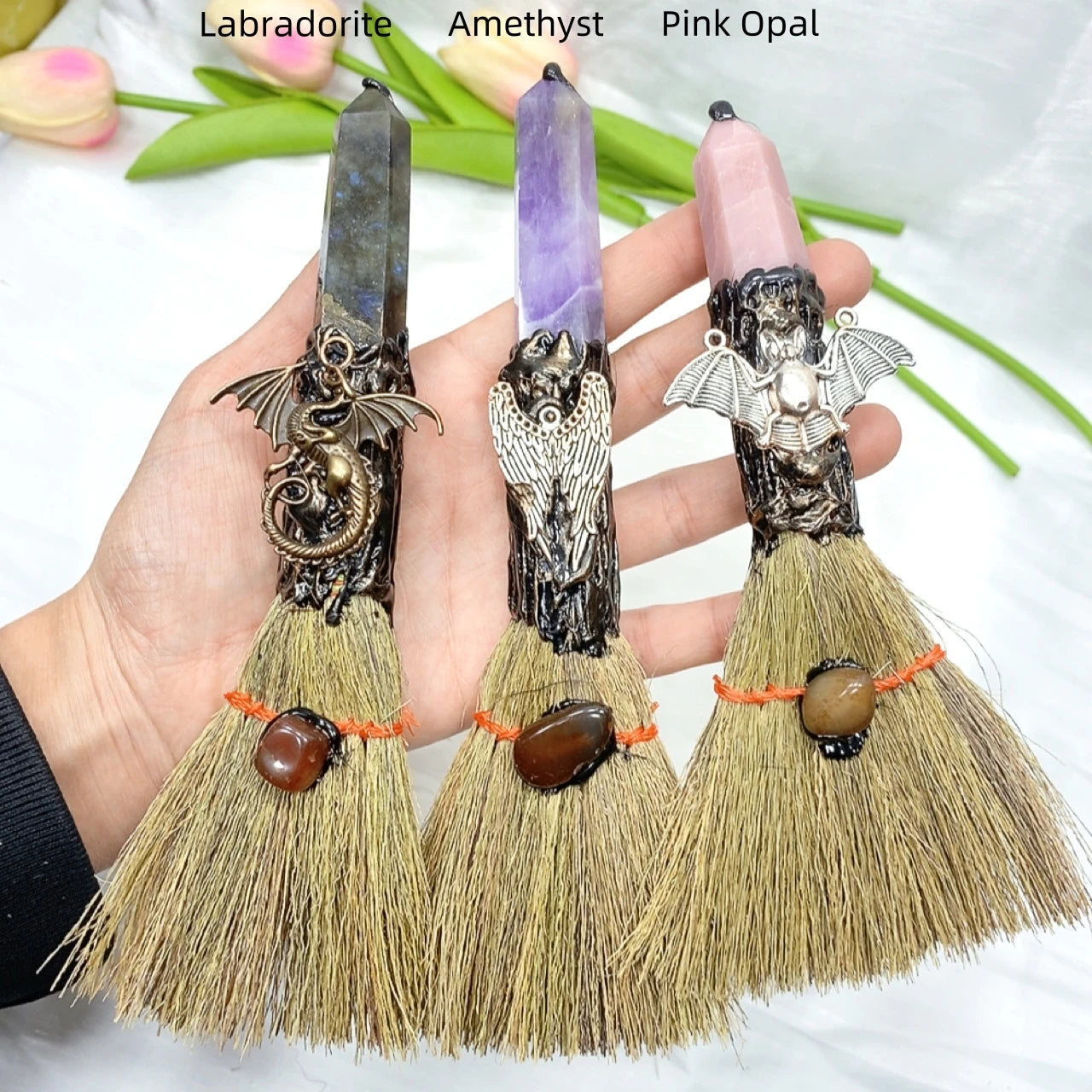 Crystal Point Altar Broom