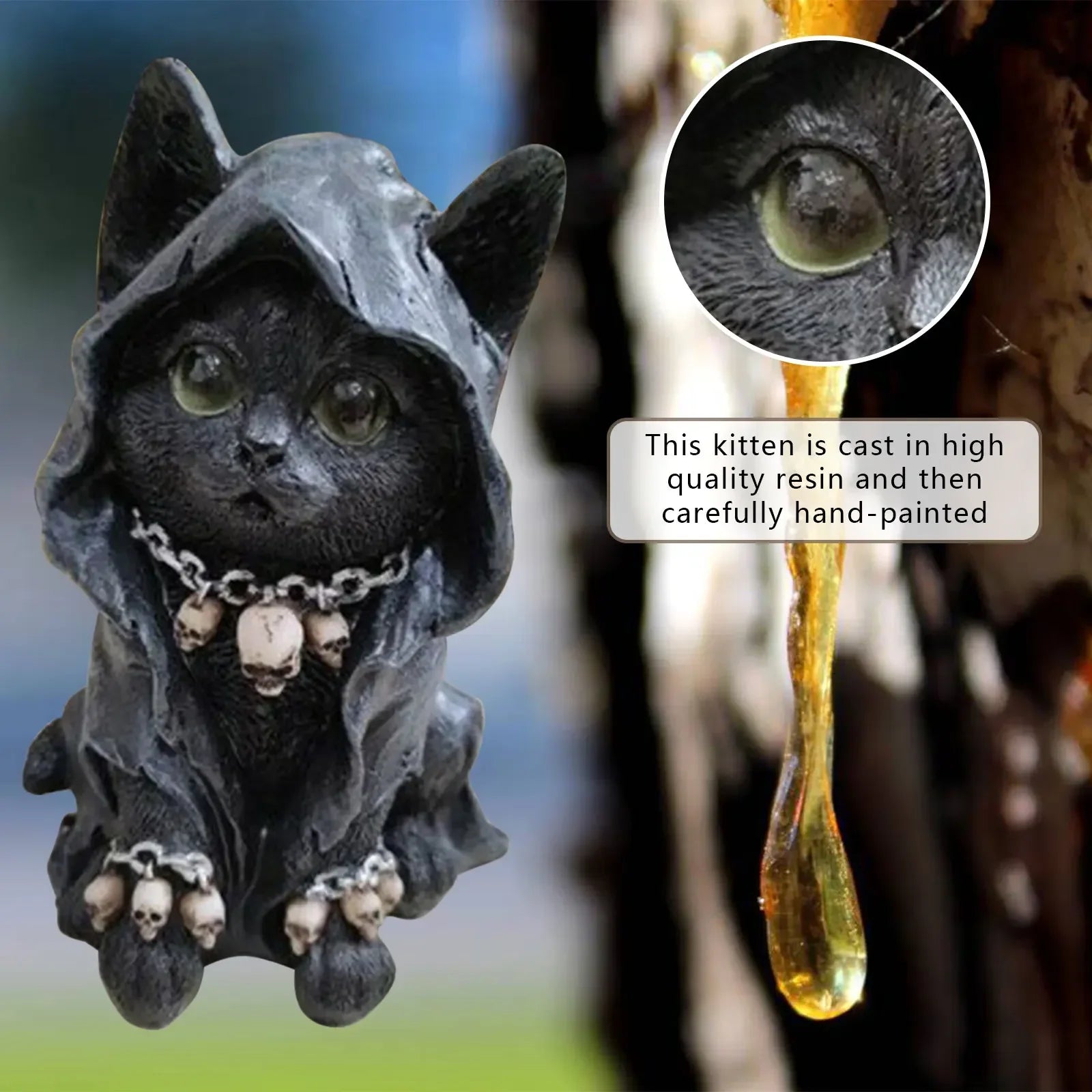 Guardian Witch Cat Figurine