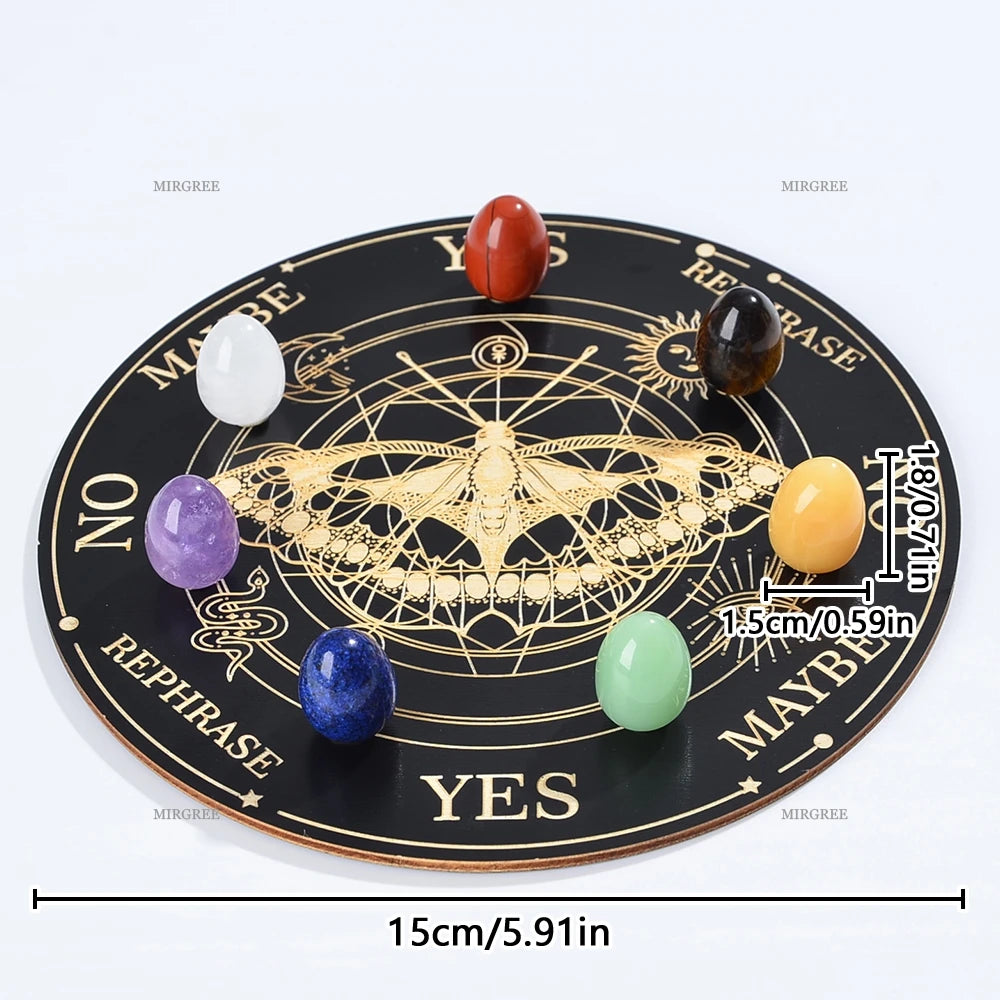 Crystal Divination Board & Chakra Stone Set