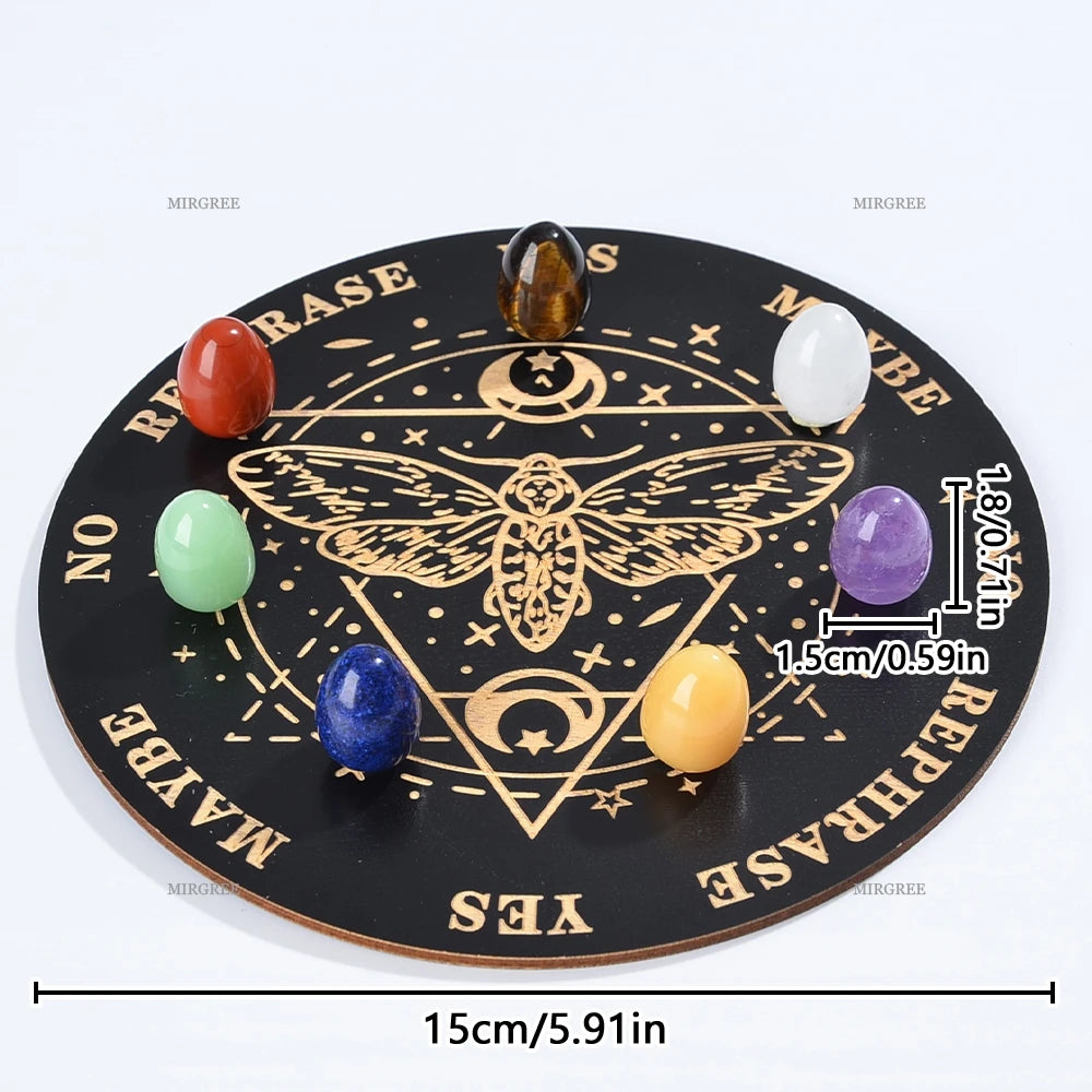 Crystal Divination Board & Chakra Stone Set