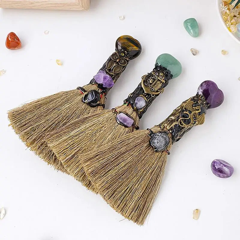 Crystal Besom Altar Broom
