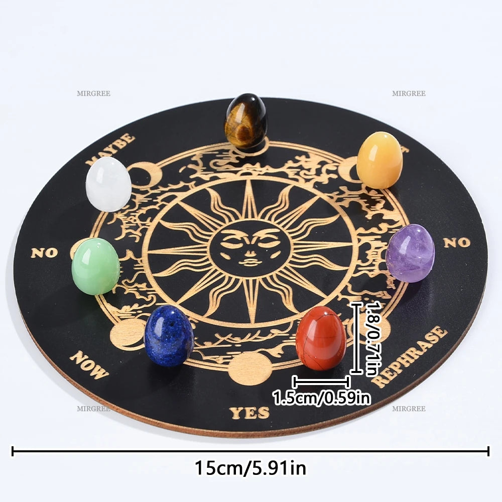 Crystal Divination Board & Chakra Stone Set