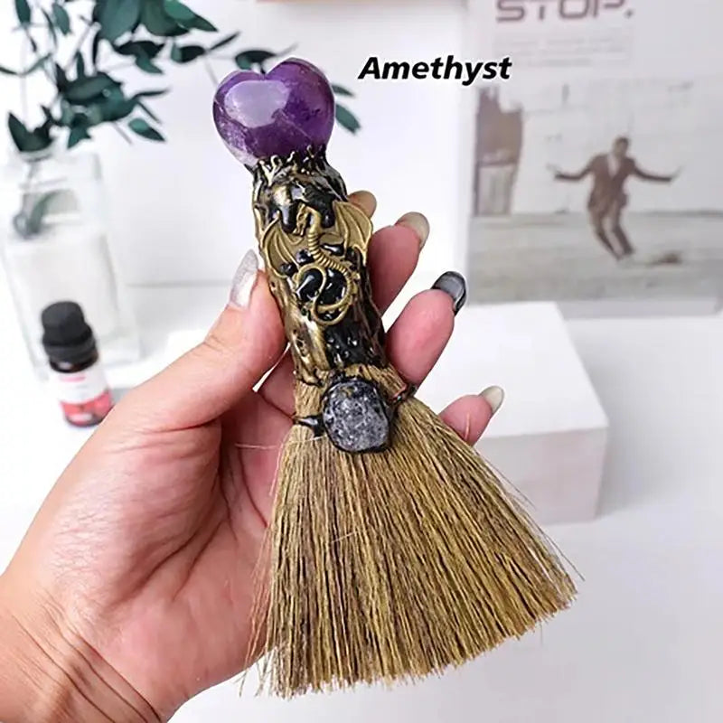 Crystal Besom Altar Broom