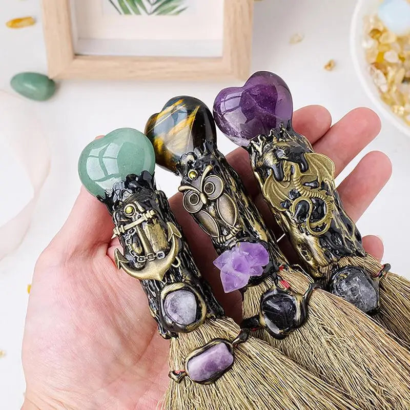 Crystal Besom Altar Broom