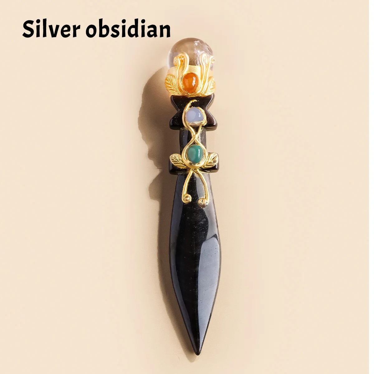 Hand-Carved Crystal Athame