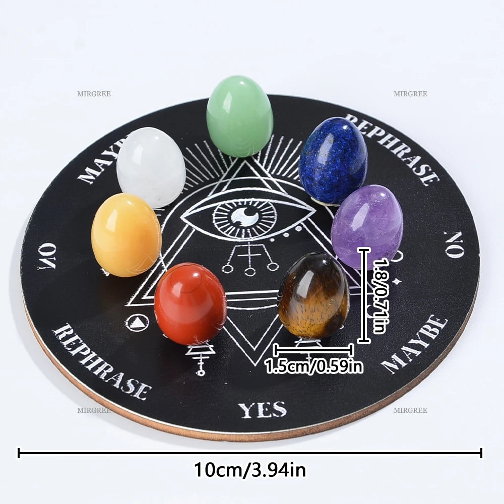 Crystal Divination Board & Chakra Stone Set