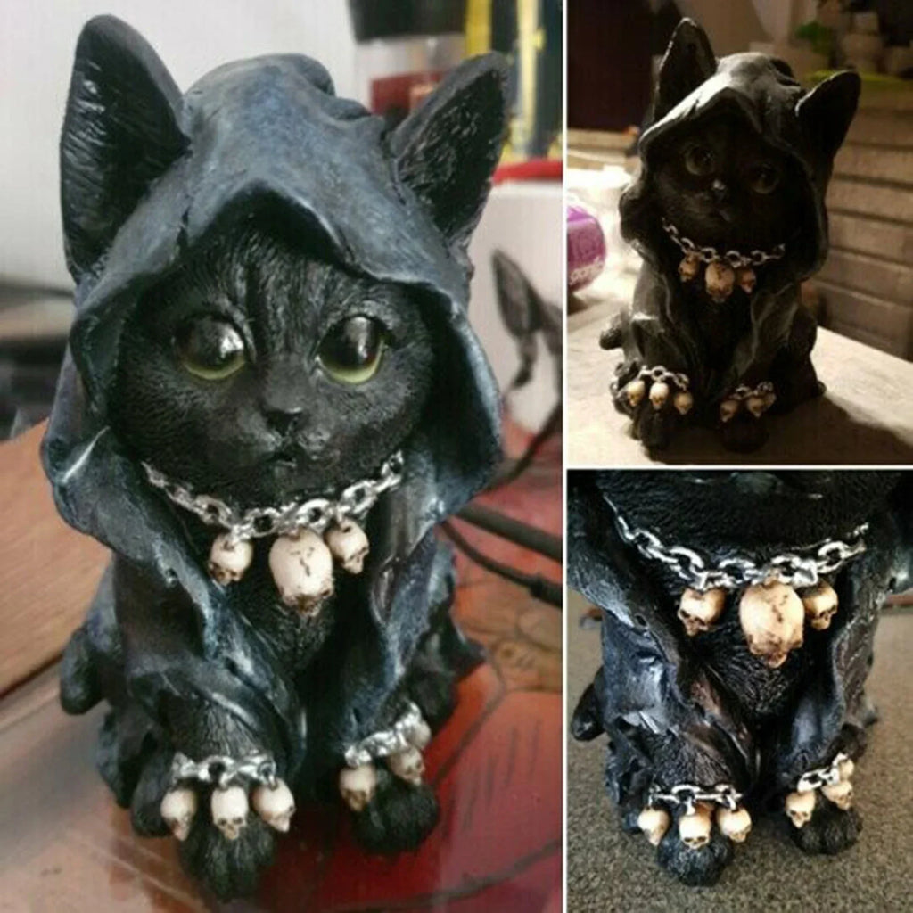 Guardian Witch Cat Figurine