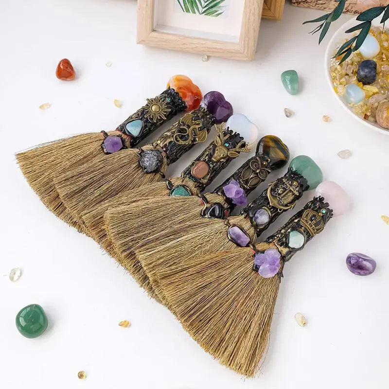 Crystal Besom Altar Broom