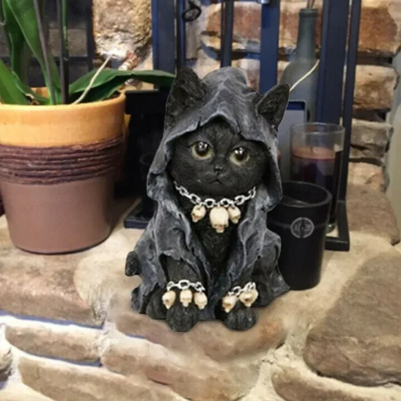 Guardian Witch Cat Figurine